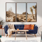 62783269-MGV-CV-36X24-Joshua Tree Wall Art – Desert Landscape Photography Canvas Print, Southwest Nature Artwork Rustic Home Decor for Living Room,