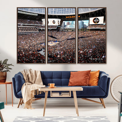 38616413-MGV-CV-36X24-Chicago Dome Stadium Wall Art – Futuristic Basketball Final Four Arena Canvas Print, Modern Sports Fan Decor for Man Cave or