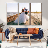 CSTM911-MGV-FC-48X32-3P_Walnut-Custom Canvas Print - Personalized Wall Art for Home Decor Wall Art Print, Create Your Own Photo Canvas Print, Ready to Hang