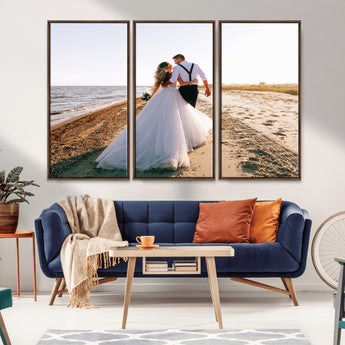 CSTM911-MGV-FC-48X32-3P_Walnut-Custom Canvas Print - Personalized Wall Art for Home Decor Wall Art Print, Create Your Own Photo Canvas Print, Ready to Hang