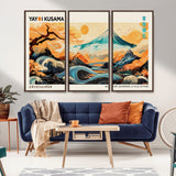 94085549-MGV-CV-36X24-Japanese Wave and Mountain Wall Art – Panoramic Abstract Landscape Canvas Print, Asian Inspired Nature Decor for Living Room,