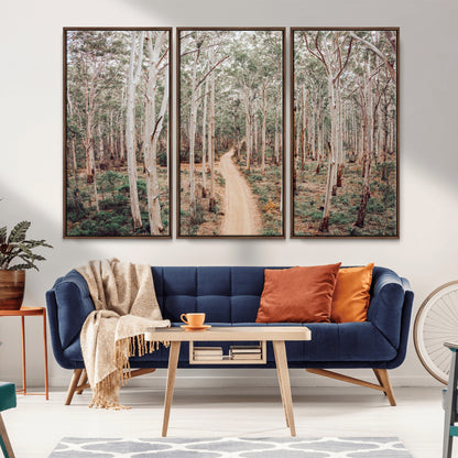 24760563-MGV-CV-36X24-Forest Wall Art – Tranquil Woodland Path Canvas Print, Scenic Nature Photography Decor for Bedroom, Living Room, Office, Cabin or