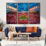94266219-MGV-CV-36X24-Neyland Stadium Wall Art – Tennessee Volunteers Checkerboard Game Day Canvas Print, College Football Fireworks Decor for Man Cave