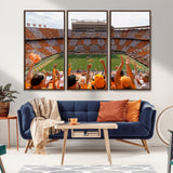 76011417-MGV-CV-36X24-Tennessee Volunteers Wall Art – Neyland Stadium Checkerboard Crowd Canvas Print, Vols Football Game Day Fan Perspective Sports