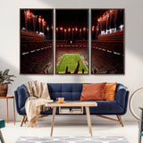 73358115-MGV-CV-36X24-Tennessee Volunteers Wall Art – Neyland Stadium Fireworks Night Game Canvas Print, Vols Football Checkerboard Endzone Sports Decor