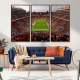 37160229-MGV-CV-36X24-Tennessee Volunteers Wall Art – Neyland Stadium Sunset Checkerboard Game Canvas Print, Vols Football Panorama Sports Decor
