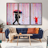 69505-MGV-CV-36X24-Graffiti Girl Wall Art Canvas Print, Framed Urban Contrast Art Picture Print, Vibrant Graffiti Perfect Urban Pop Decor Artwork