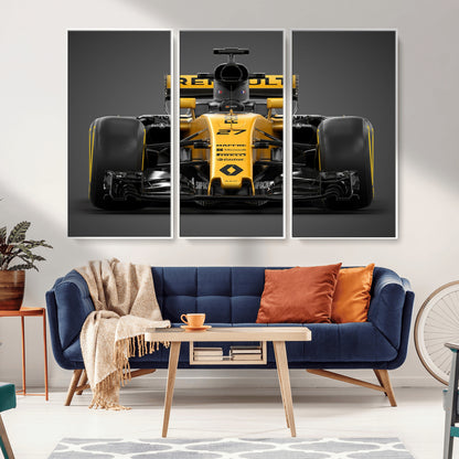 62882-MGV-CV-36X24-Renault F1 Racing Car Print - High-Performance Formula 1 Motorsport Wall Art, Perfect Gift for Racing Fans and Car Enthusiasts