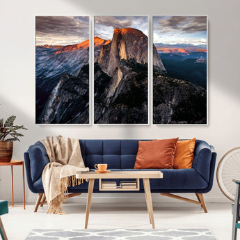 31332-MGV-CV-36X24-Mountain Landscape Wall Art – Majestic Sunset Rock Formation Canvas Print, Nature Scenic Decor for Living Room, Office, Cabin or