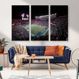 46899-MGV-FC-48X32-3P_White-Ben Hill Griffin Stadium Wall Art Canvas Print, Framed Football Stadium Art Picture Print, Florida Football Stadium Perfect Sport