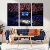 20491-MGV-FC-48X32-3P_White-Madison Square Garden Wall Art Canvas Print, Framed New York Stadium Art Picture Print, MSG Stadium Perfect Sport Room Decor