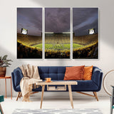 72404-MGV-FC-48X32-3P_White-Michigan Wolverine Stadium Wall Art Canvas Print, Framed Michigan Stadium Art Picture Print, Football Stadium Perfect Sport Room