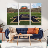 52835-MGV-CV-36X24-Notre Dame Stadium Wall Art Canvas Print, Framed Indiana Stadium Art Picture Print, Notre Dame Field Perfect Sport Room Decor