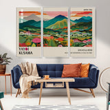 54215-MGV-CV-36X24-Yayoi Kusama Wall Art – Panoramic Japanese Landscape Canvas Print, Modern Abstract Nature Decor for Office, Bedroom or Living Room