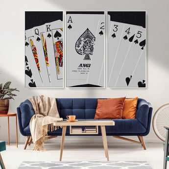 56787-MGV-FC-48X32-3P_White-Playing Cards – Classic Poker Deck with Spades, Standard Size Durable Casino Quality Card Set for Magic Tricks, Blackjack, Bridge,