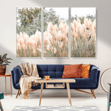 21826392-MGV-CV-36X24-Pampas Grass Wall Art Canvas Print, Framed Soft Pampas Art Picture Print, Pastel Grasses Perfect Soft Neutral Boho Decor Artwork