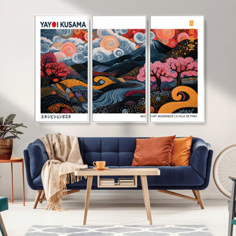 43879290-MGV-CV-36X24-Japanese Abstract Wall Art – Mount Fuji Cherry Blossom Canvas Print, Modern Asian Inspired Landscape Decor for Living Room,