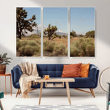 16114018-MGV-CV-36X24-Joshua Tree Wall Art Canvas Print, Framed Desert Landscape Art Picture Print, Mountain Horizon Perfect Southwestern Boho Decor