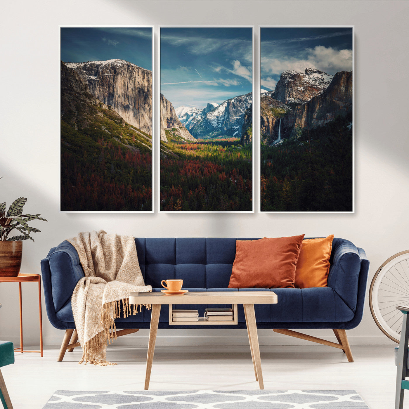 15244033-MGV-CV-36X24-Yosemite National Wall Art Canvas Print, Framed Mountain Landscape Art Picture Print, El Capitan Perfect Rustic Farmhouse Decor