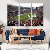 18347149-MGV-CV-36X24-Soldier Field Wall Art – Chicago Bears Football Stadium Canvas Print, Game Day Sports Decor for Man Cave, Bar, Office, or Living