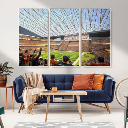 81960112-MGV-CV-36X24-Futuristic Football Stadium Wall Art – Modern Dome Arena Canvas Print, Chicago Bears Concept Design Sports Decor for Man Cave or