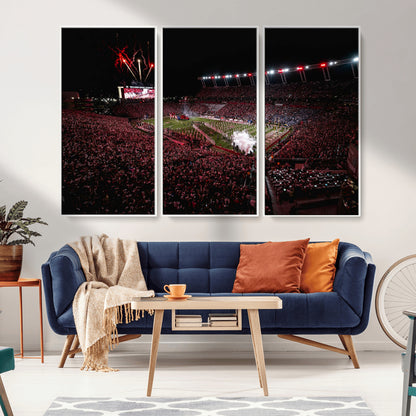 60690191-MGV-FC-48X32-3P_White-William Brice Stadium Wall Art – Baseball Artwork Print for Game Room, Basement, Dorm or Office Wall Decor