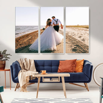 CSTM911-MGV-FC-48X32-3P_White-Custom Canvas Print - Personalized Wall Art for Home Decor Wall Art Print, Create Your Own Photo Canvas Print, Ready to Hang