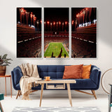 73358115-MGV-CV-36X24-Tennessee Volunteers Wall Art – Neyland Stadium Fireworks Night Game Canvas Print, Vols Football Checkerboard Endzone Sports Decor