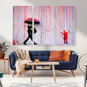 69505-MGV-CV-36X24-Graffiti Girl Wall Art Canvas Print, Framed Urban Contrast Art Picture Print, Vibrant Graffiti Perfect Urban Pop Decor Artwork