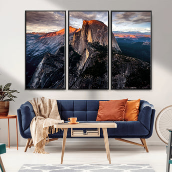 31332-MGV-CV-36X24-Mountain Landscape Wall Art – Majestic Sunset Rock Formation Canvas Print, Nature Scenic Decor for Living Room, Office, Cabin or
