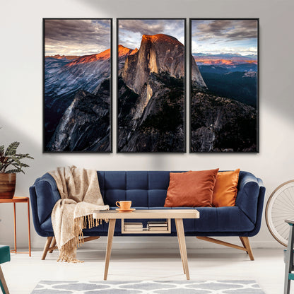31332-MGV-CV-36X24-Mountain Landscape Wall Art – Majestic Sunset Rock Formation Canvas Print, Nature Scenic Decor for Living Room, Office, Cabin or