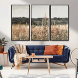 46308-MGV-CV-36X24-Wildflower Field Wall Art – Rustic Meadow Landscape Canvas Print, Country Nature Decor for Living Room, Bedroom or Farmhouse