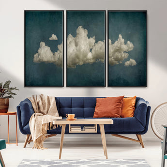 18162-MGV-CV-36X24-Ethereal Cloud Wall Art – Panoramic Sky Canvas Print, Dreamy Atmospheric Decor for Bedroom, Living Room or Office