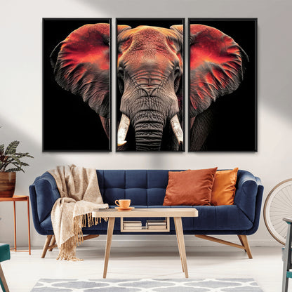 54719-MGV-CV-36X24-Elephant Wall Art – Majestic African Elephant Canvas Print, Wildlife Safari Animal Decor for Living Room, Bedroom, Office or Man