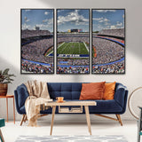 76491-MGV-FC-48X32-3P_Black-Buffalo Bills Stadium Wall Art Canvas Print, Framed Bills Stadium Art Picture Print, Highmark Stadium Perfect Sport Room Decor