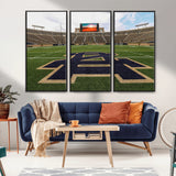 52835-MGV-CV-36X24-Notre Dame Stadium Wall Art Canvas Print, Framed Indiana Stadium Art Picture Print, Notre Dame Field Perfect Sport Room Decor