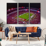 11343-MGV-CV-36X24-Bryant-Denny Stadium Wall Art – Panoramic Alabama Crimson Tide Football Field Canvas Print, Game Day Decor for Office, Man Cave or