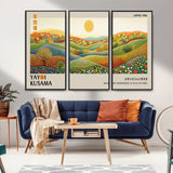 33864-MGV-FC-48X32-3P_Black-Pointillism Yayoi Wall Art Canvas Print, Framed Yayoi Kusama Art Picture Print, Yayoi Kusama Dot Perfect Abstract Nature Decor