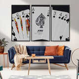 56787-MGV-FC-48X32-3P_Black-Playing Cards – Classic Poker Deck with Spades, Standard Size Durable Casino Quality Card Set for Magic Tricks, Blackjack, Bridge,