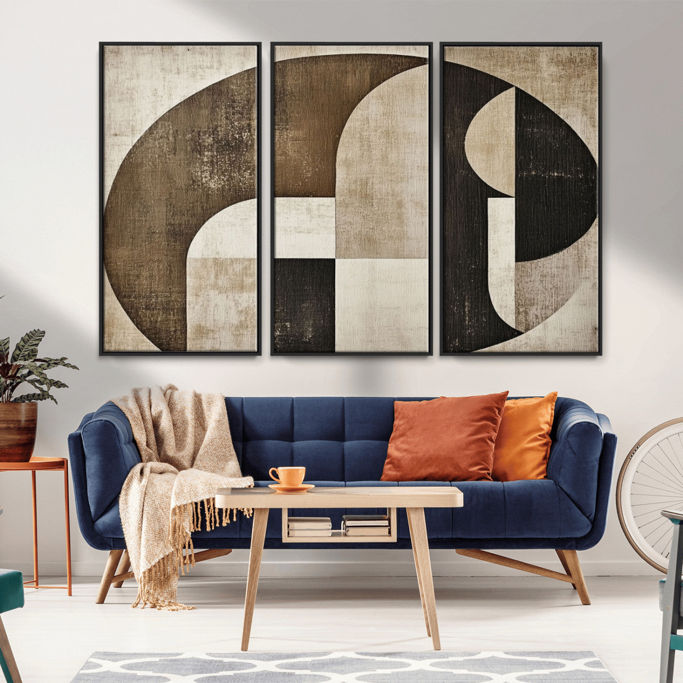 44796-MGV-CV-36X24-Wabi Sabi Wall Art Canvas Print, Framed Geometric Minimalist Art Picture Print, Modern Abstract Perfect Modern Abstract Decor