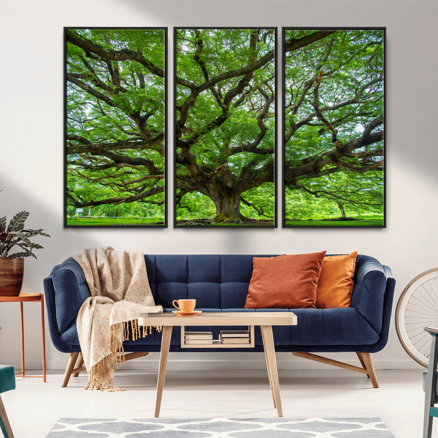 49375306-MGV-CV-36X24-Ancient Tree Wall Art Canvas Print, Framed Sprawling Branches Art Picture Print, Gnarling Tree Perfect Earthy Natural Decor
