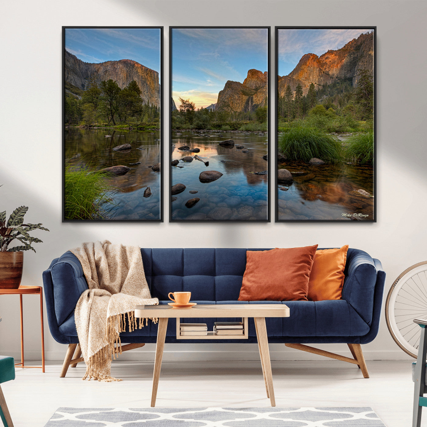 55893831-MGV-CV-36X24-Yosemite Valley Wall Art Canvas Print, Framed El Capitan Art Picture Print, Sierra Landspace Perfect Rustic Nature Decor Artwork