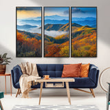 86772247-MGV-CV-36X24-Autumn Mountains Wall Art Canvas Print, Framed Fall Foliage Art Picture Print, Vibrant Hills Perfect Vibrant Nature Decor Artwork