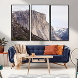 74506434-MGV-CV-36X24-El Capitan Wall Art Canvas Print, Framed Yosemite Cliff Art Picture Print, Sierra Nevada Perfect Sierra Minimalism Decor Artwork