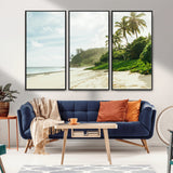 42984524-MGV-CV-36X24-Relaxing Beach Wall Art Canvas Print, Framed Ocean View Art Picture Print, Coastal Serenity Perfect Tropical Coastal Decor Artwork