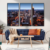 81886632-MGV-CV-36X24-Atlanta Skyline Wall Art – Vibrant City Lights Canvas Print, Modern Urban Cityscape Decor for Living Room, Office, or Apartment