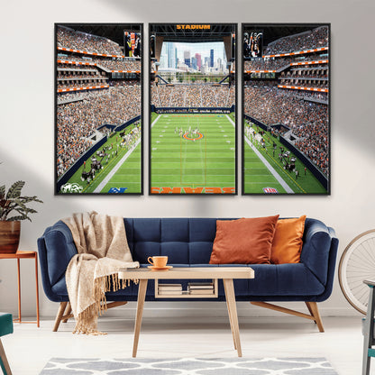 76935553-MGV-CV-36X24-Football Stadium Wall Art – Panoramic Game Day Canvas Print, Sports Decor for Man Cave, Office, Bar, or Living Room