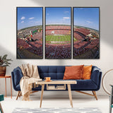 29492070-MGV-FC-48X32-3P_Black-William Brice Stadium Canvas Wall Art – Football Game, Stadium Crowd, Fans, Energy, Team Spirit, Daytime Outdoor Event Print for