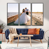 CSTM911-MGV-FC-48X32-3P_Black-Custom Canvas Print - Personalized Wall Art for Home Decor Wall Art Print, Create Your Own Photo Canvas Print, Ready to Hang