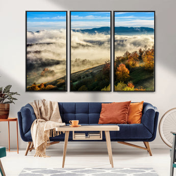 21551192-MGV-CV-36X24-Landscape Wall Art – Autumn Mountain View Canvas Print, Scenic Nature Photography Decor for Bedroom, Living Room, Office, Cabin or
